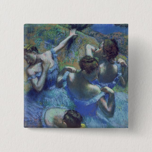 Edgar Degas | Blue Dancers, c.1899 2 Inch Square Button (Front)