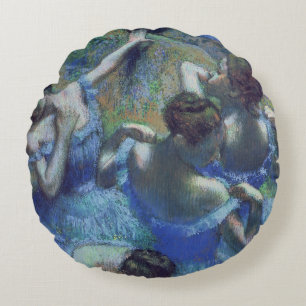 Edgar Degas Blue Dancers, c.1899 Round Pillow