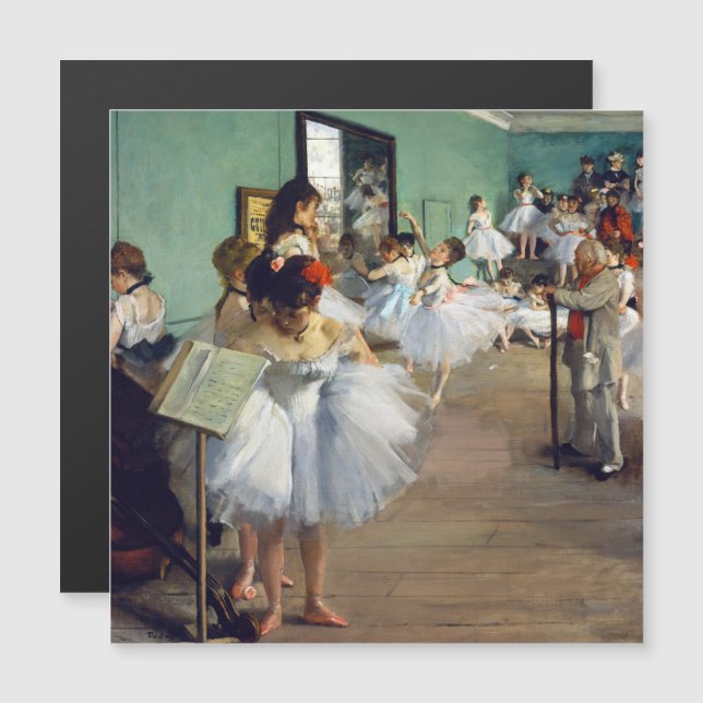 Edgar Degas - Classe Danse Carte magnétique (Devant / Derrière)