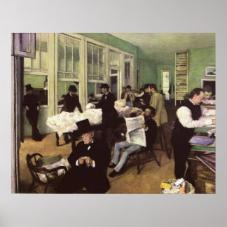 Edgar Degas Cotton Market In The New Orleans Poster