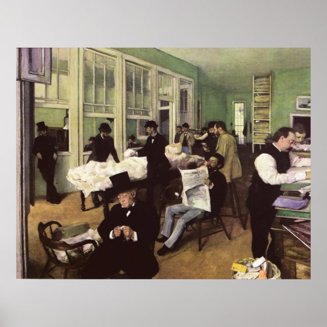 Edgar Degas Cotton Market In The New Orleans Poster (Front)