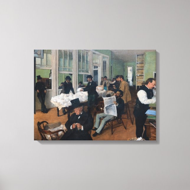 Edgar Degas - Cotton Office in New Orleans Canvas Print (Front)