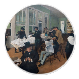 Edgar Degas - Cotton Office in New Orleans Ceramic Knob