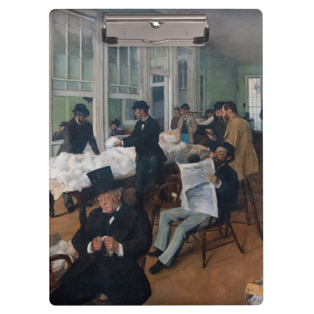 Edgar Degas - Cotton Office in New Orleans Clipboard (Front)