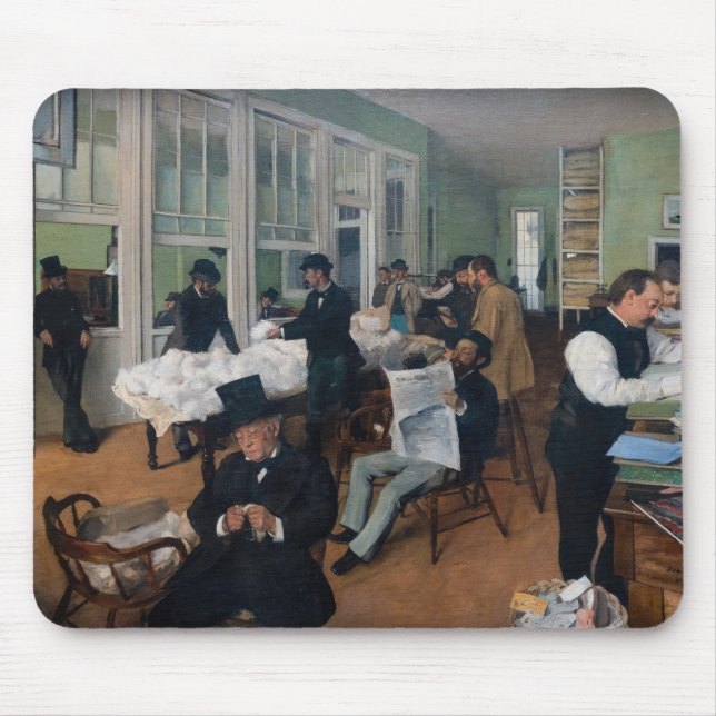 Edgar Degas - Cotton Office in New Orleans Mouse Pad (Front)