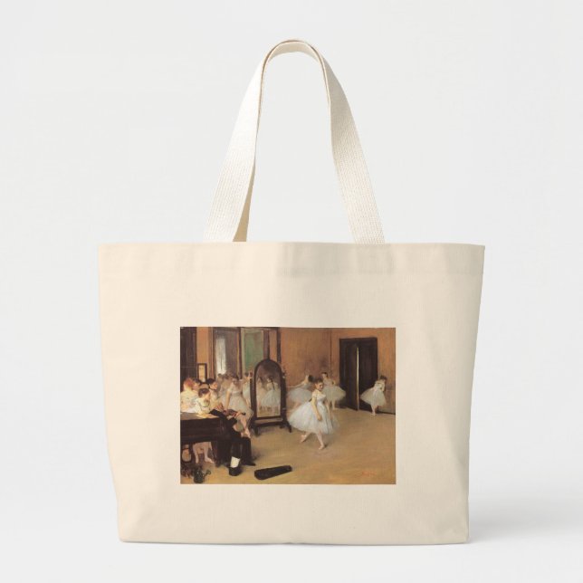 Edgar Degas Dance Class Large Tote Bag (Front)