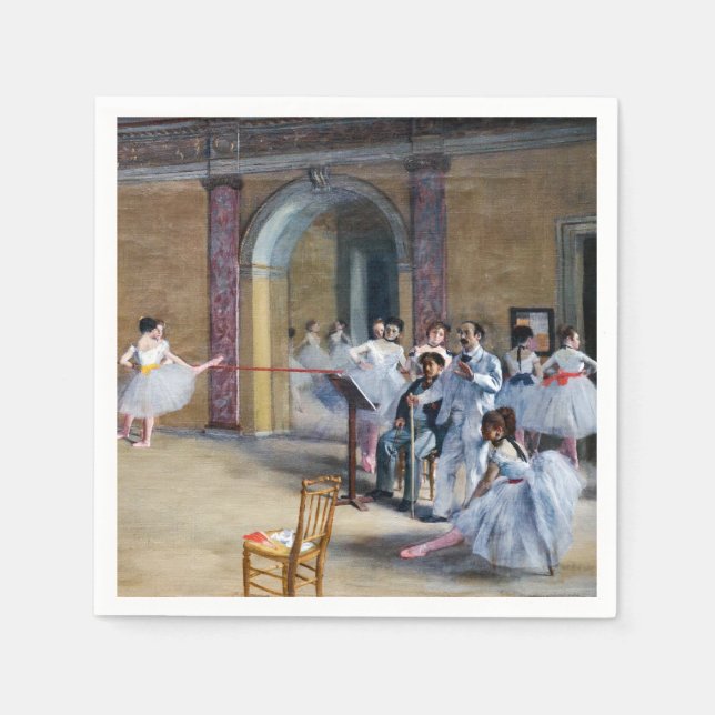 Edgar Degas - Dance Foyer, Opera rue Le Peletier Napkin (Front)