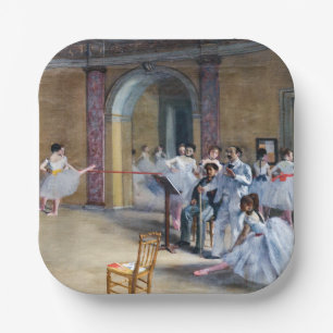 Edgar Degas - Dance Foyer, Opera rue Le Peletier Paper Plate
