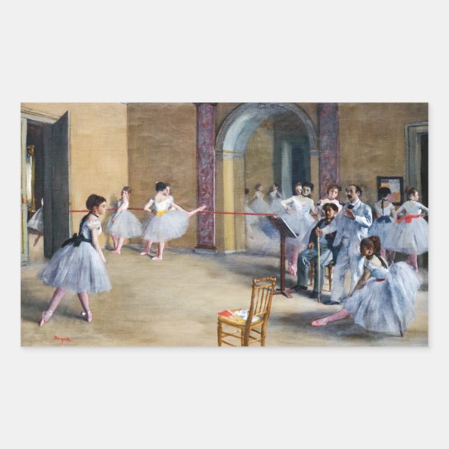 Edgar Degas - Dance Foyer, Opera rue Le Peletier Sticker (Front)