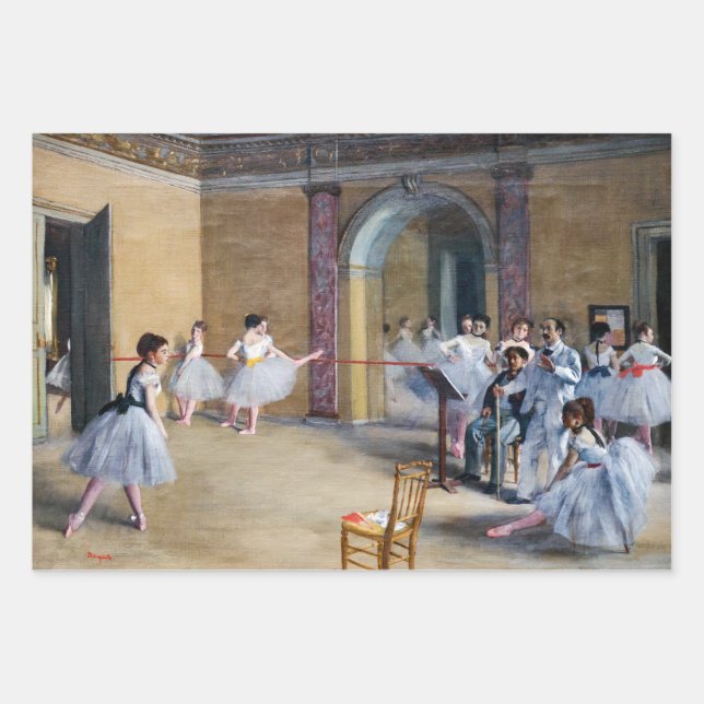 Edgar Degas - Dance Foyer, Opera rue Le Peletier Wrapping Paper Sheet (Front)