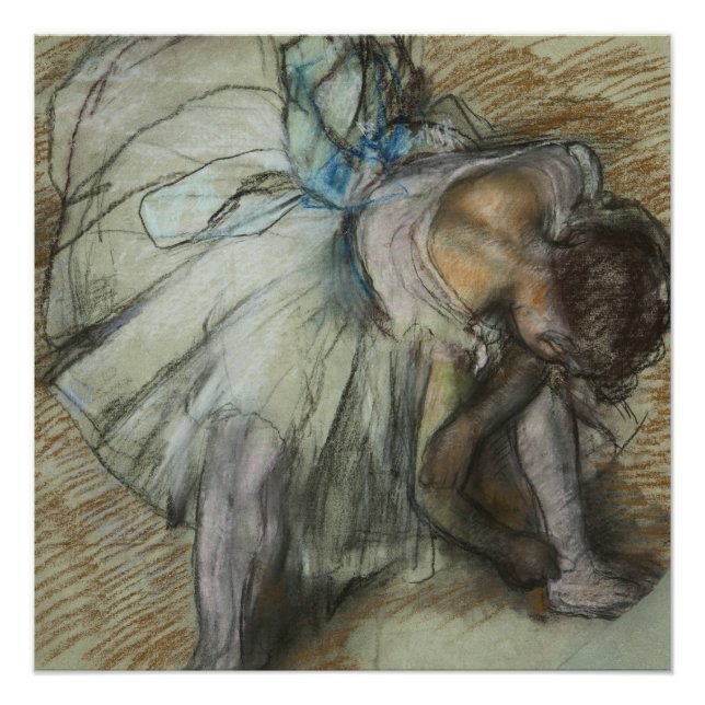 Edgar Degas - Dancer Adjusting Her Shoe Poster (Front)