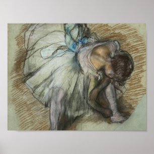 Edgar Degas - Dancer Adjusting Her Shoe Poster