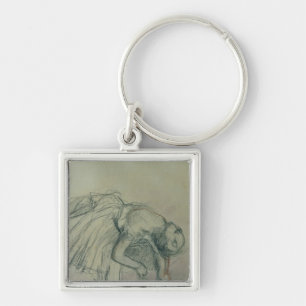 Edgar Degas Dancer Fixing her Slipper, c.1865 Keychain