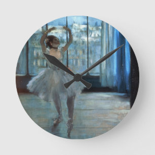 Edgar Degas Dancer in Front of a Window Round Clock