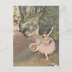 Edgar Degas Dancer Takes a Bow New Address Announcement Postcard