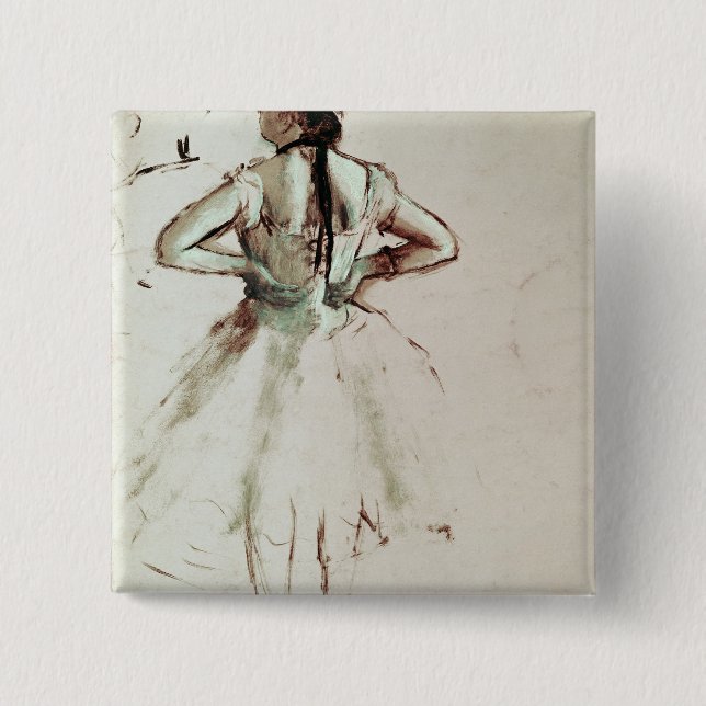 Edgar Degas | Dancer viewed from the back 2 Inch Square Button (Front)