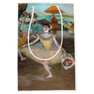 Edgar Degas - Dancer with Bouquet, Bowing on Stage Medium Gift Bag
