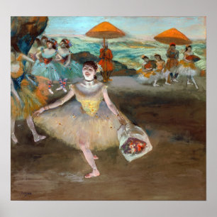 Edgar Degas - Dancer with Bouquet, Bowing on Stage Poster