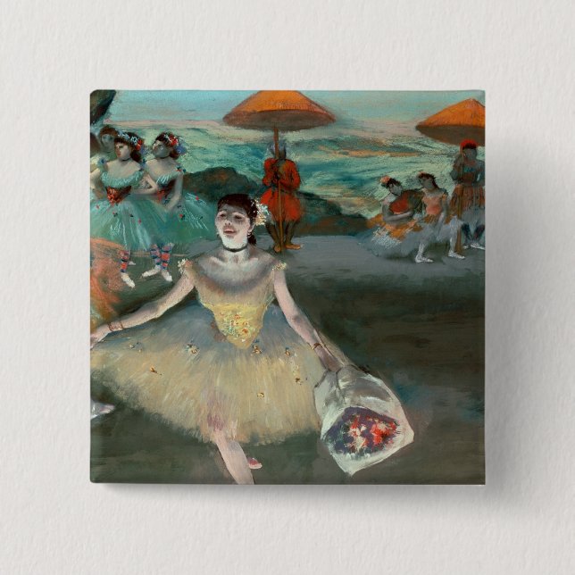 Edgar Degas | Dancer with bouquet, curtseying 2 Inch Square Button (Front)