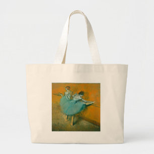 Edgar Degas Dancers at the Bar painting artwork Large Tote Bag