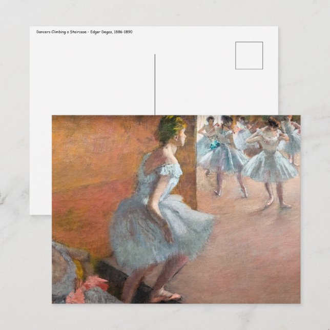 Edgar Degas - Dancers Climbing a Staircase Postcard (Front/Back)
