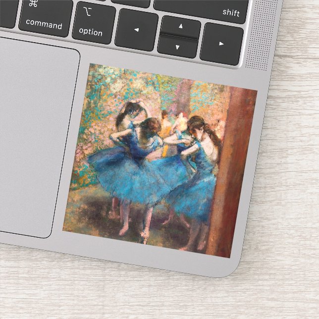 Edgar Degas - Dancers in blue (Detail)