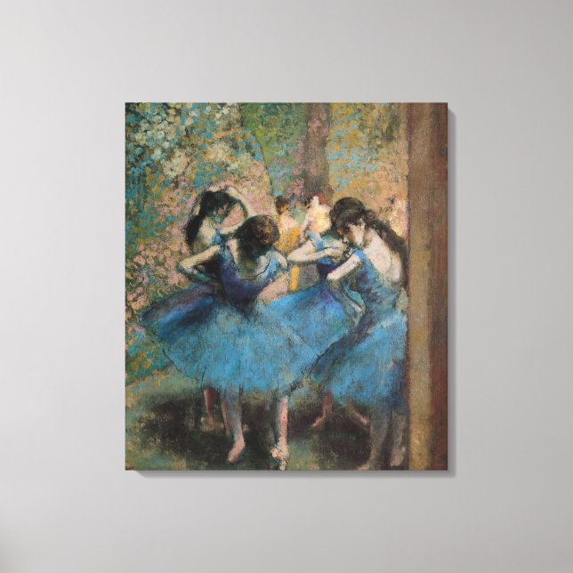 Edgar Degas | Dancers in blue, 1890 Canvas Print (Front)