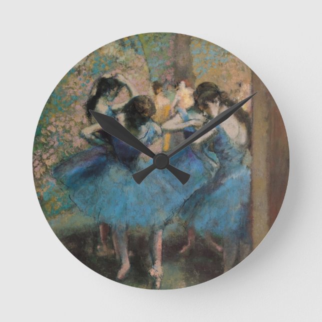 Edgar Degas | Dancers in blue, 1890 Round Clock (Front)