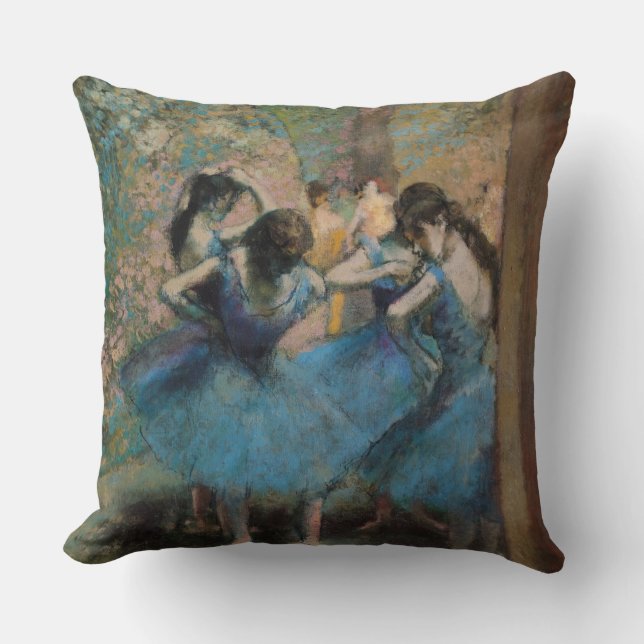 Edgar Degas | Dancers in blue, 1890 Throw Pillow (Front)