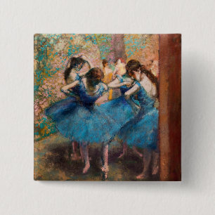 Edgar Degas - Dancers in blue 2 Inch Square Button