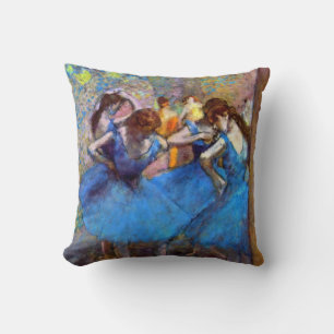 Edgar Degas - Dancers In Blue - Ballet Dance Lover Throw Pillow