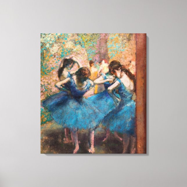 Edgar Degas - Dancers in blue Canvas Print (Front)
