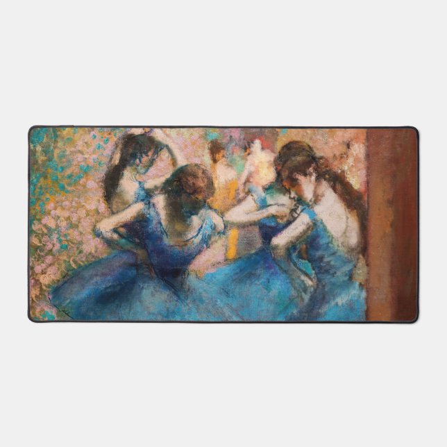 Edgar Degas - Dancers in blue Desk Mat (Front)
