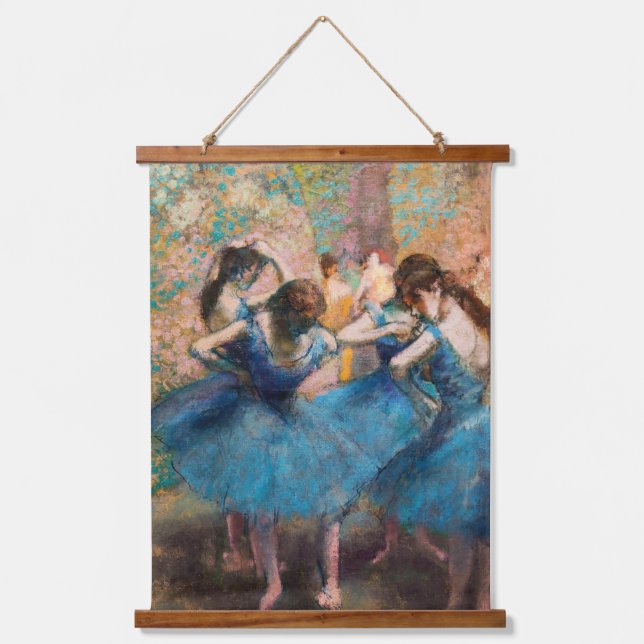Edgar Degas - Dancers in blue Hanging Tapestry (Front)