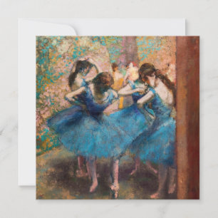 Edgar Degas - Dancers in blue Invitation