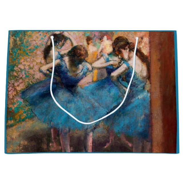 Edgar Degas - Dancers in blue Large Gift Bag (Front)