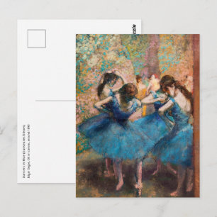 Edgar Degas - Dancers in blue Postcard