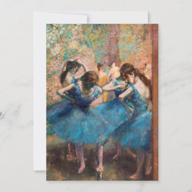 Edgar Degas - Dancers in blue Thank You Card (Front)