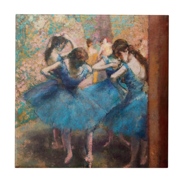 Edgar Degas - Dancers in blue Tile (Front)