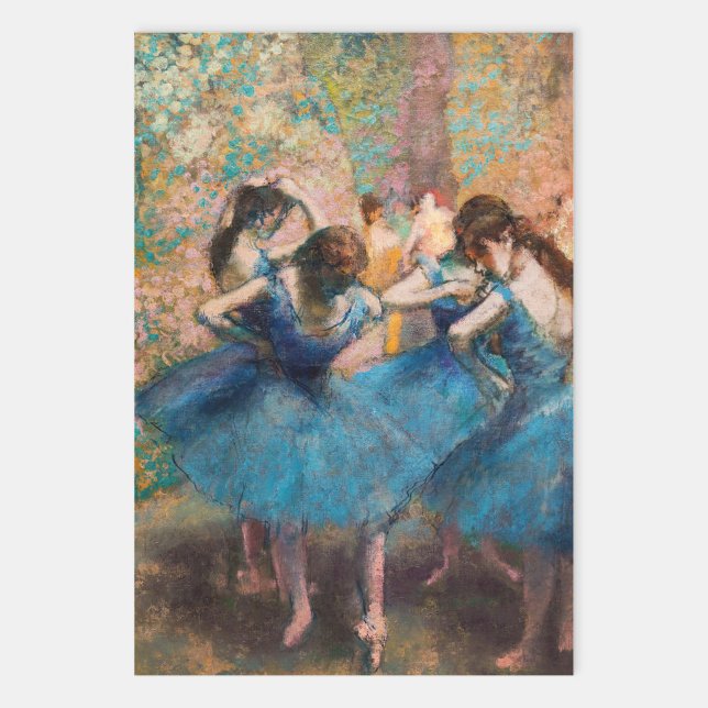 Edgar Degas - Dancers in blue Wrapping Paper Sheet (Creator Uploaded)