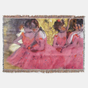 Edgar Degas - Dancers in Pink - Ballet Dance Lover Throw Blanket