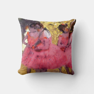 Edgar Degas - Dancers in Pink - Ballet Dance Lover Throw Pillow