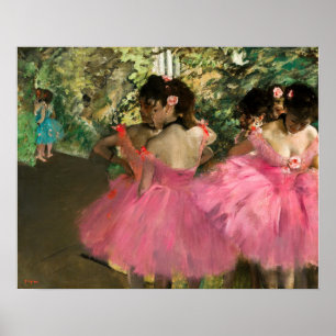 Edgar Degas - Dancers in pink Poster