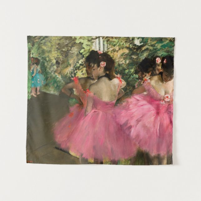 Edgar Degas - Dancers in pink Tapestry (Front (Horizontal))