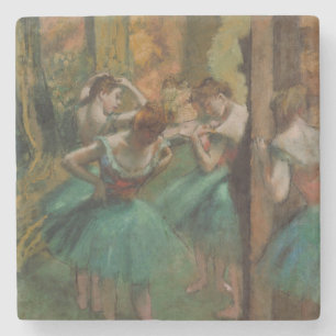Edgar Degas Dancers Pink and Green Coaster