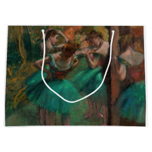 Edgar Degas - Dancers, Pink and Green Large Gift Bag