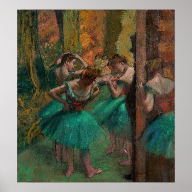 Edgar Degas - Dancers, Pink and Green Poster (Front)