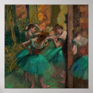 Edgar Degas - Dancers, Pink and Green Poster