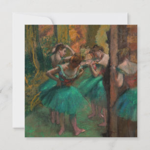 Edgar Degas - Dancers, Pink and Green Thank You Card