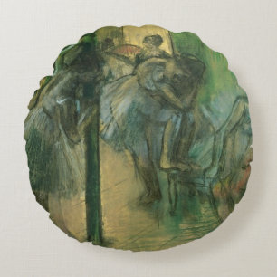 Edgar Degas Dancers rehearsing Round Pillow